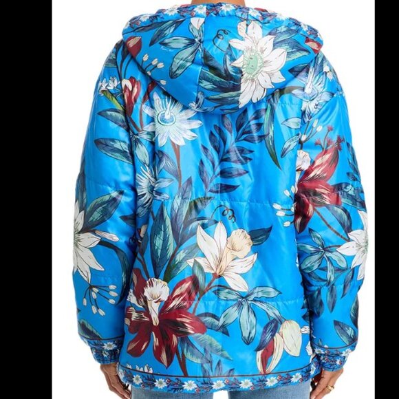 NWT Farm Rio Reversible Cashew Mandala Puffer Jacket Small - Picture 5 of 16